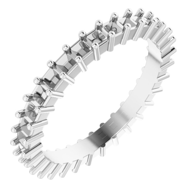 Platinum 1 CTW Diamond Square Eternity Band Size 5 Ref 11951195