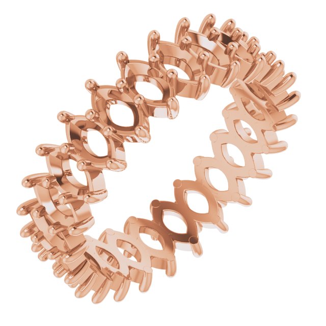 Shared-Prong Eternity Band