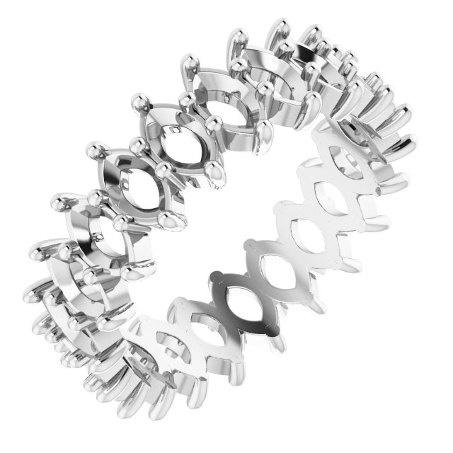 Shared-Prong Eternity Band