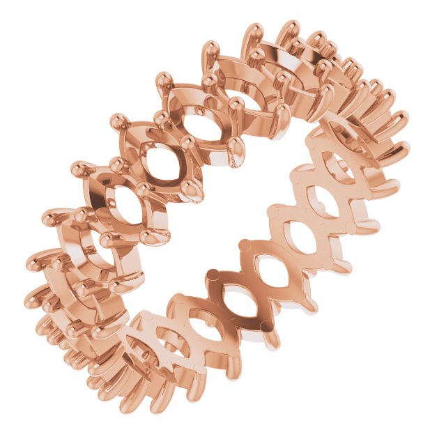 Shared-Prong Eternity Band