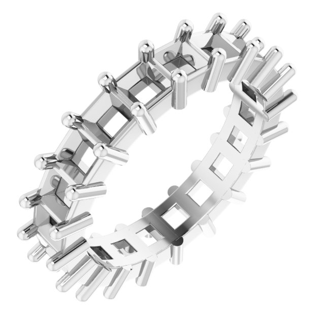 Shared-Prong Eternity Band