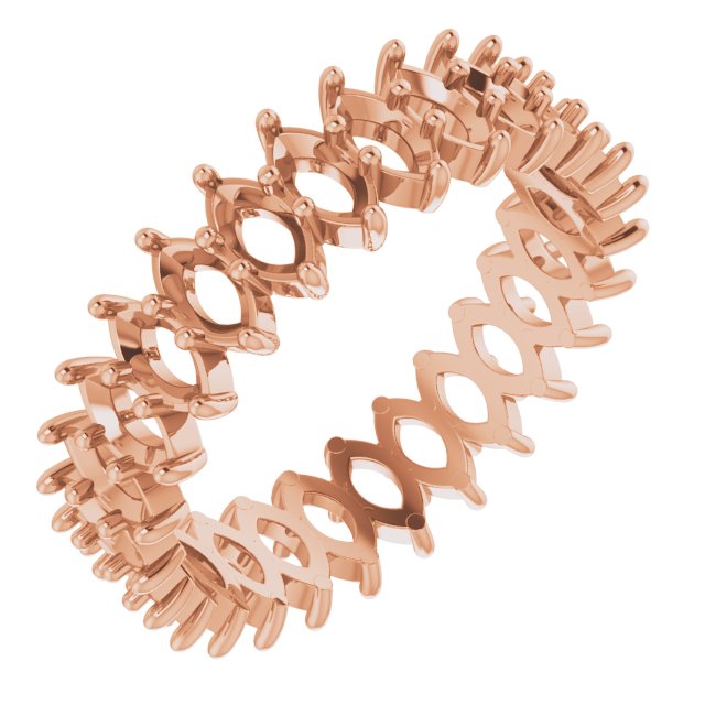 Shared-Prong Eternity Band