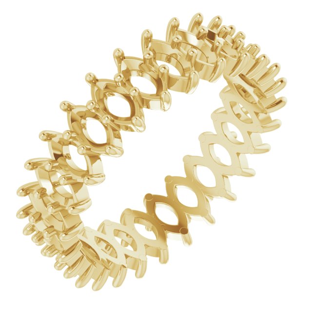 Shared-Prong Eternity Band