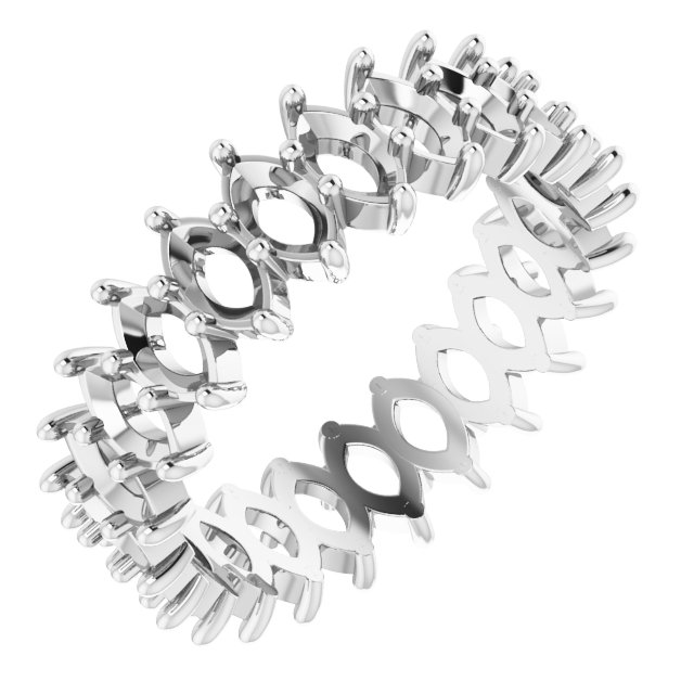Shared-Prong Eternity Band