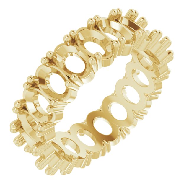 Shared-Prong Eternity Band