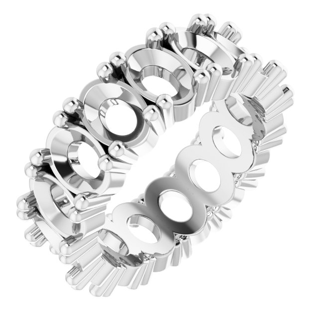 Shared-Prong Eternity Band