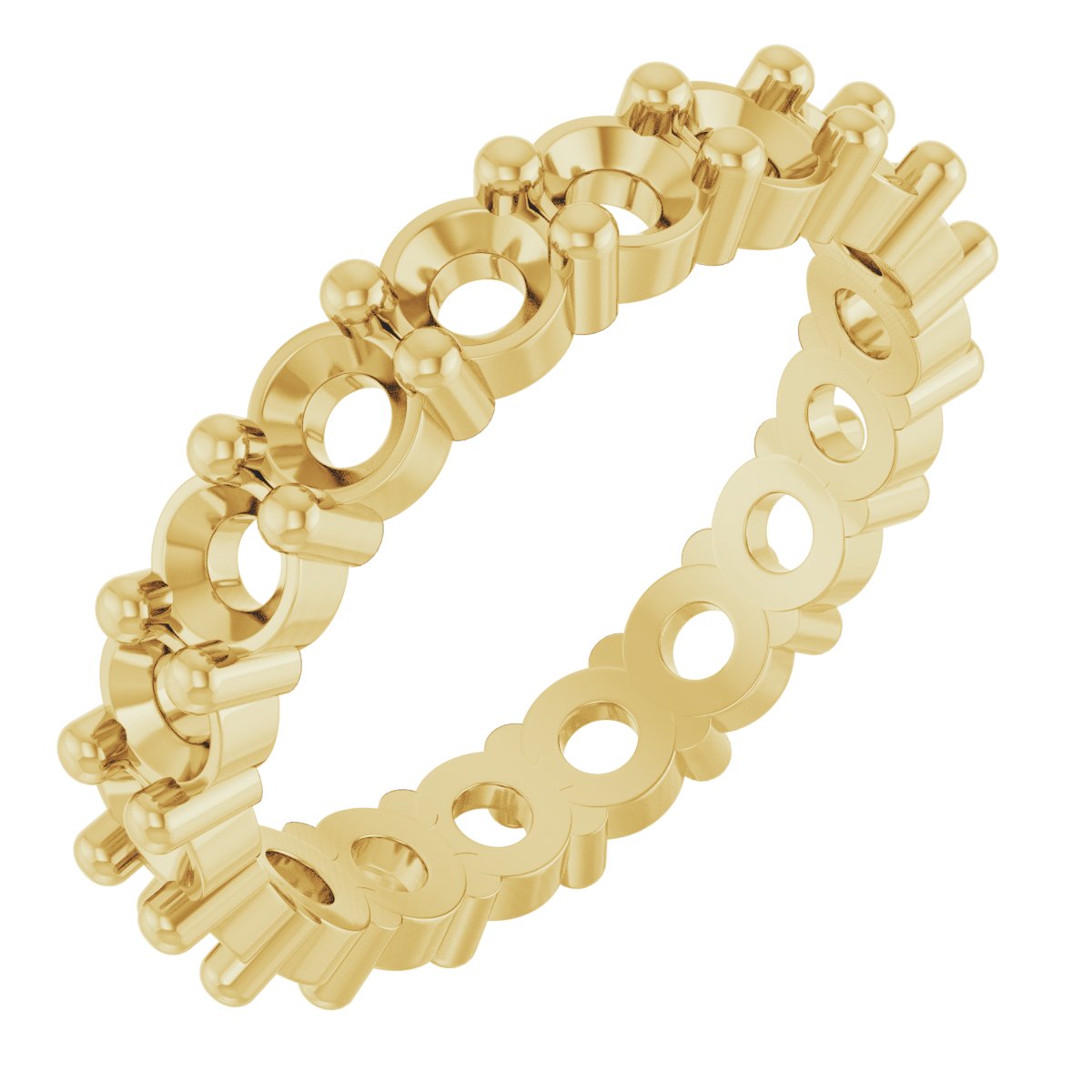 Shared-Prong Eternity Band