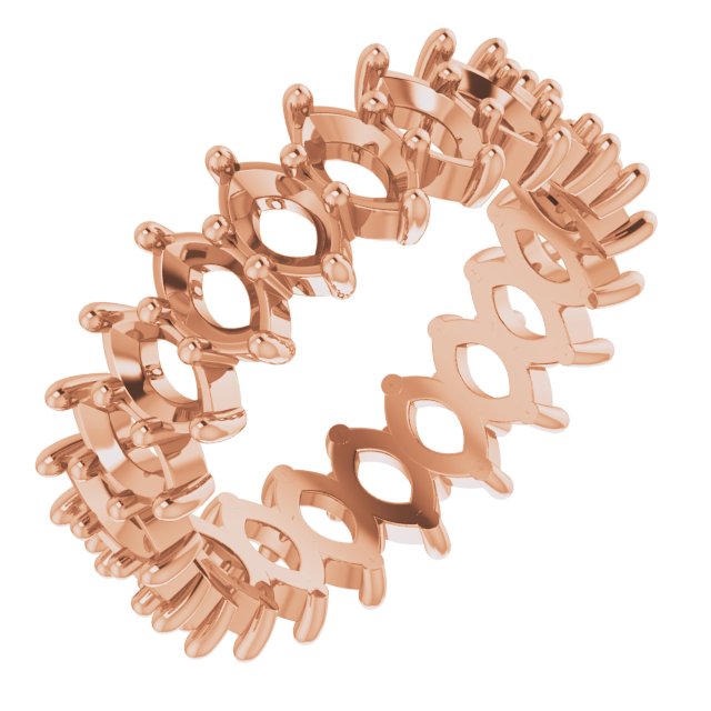 Shared-Prong Eternity Band