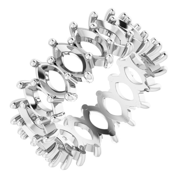 Shared-Prong Eternity Band