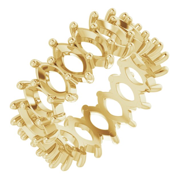 Shared-Prong Eternity Band