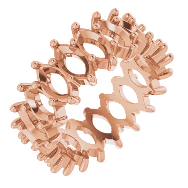 Shared-Prong Eternity Band