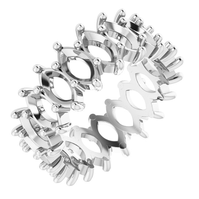Shared-Prong Eternity Band