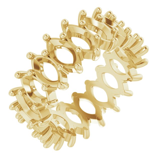 Shared-Prong Eternity Band