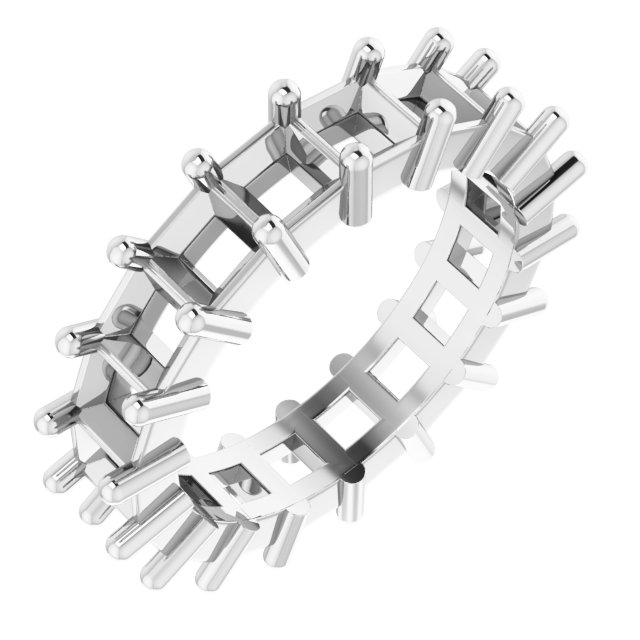 Shared-Prong Eternity Band