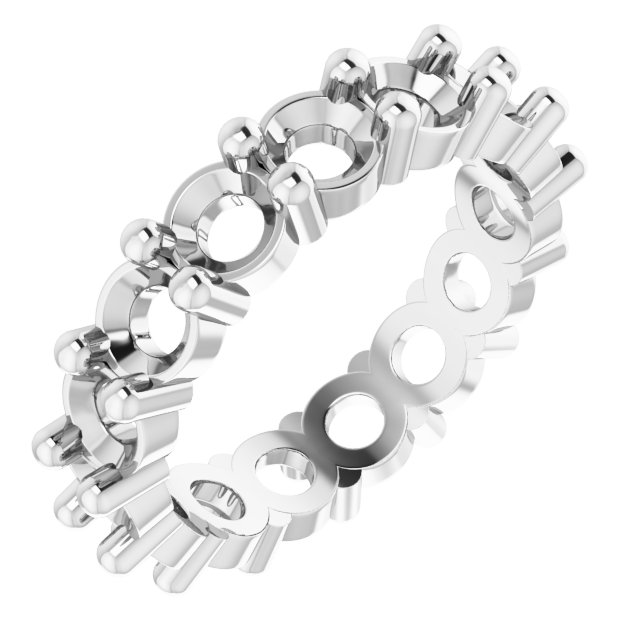 Shared-Prong Eternity Band