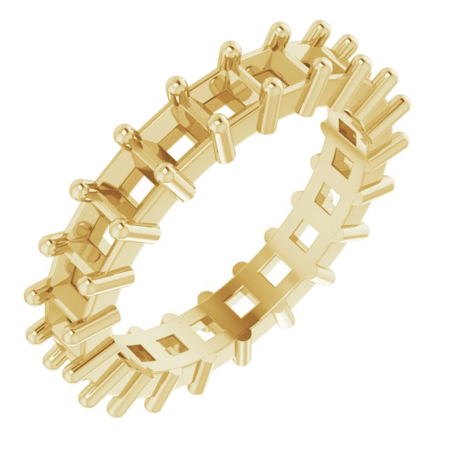 Shared-Prong Eternity Band