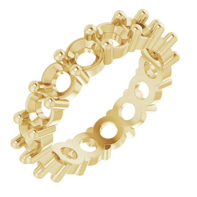 Shared-Prong Eternity Band