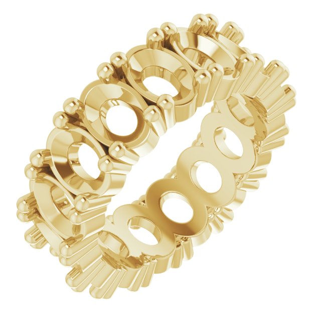 Shared-Prong Eternity Band
