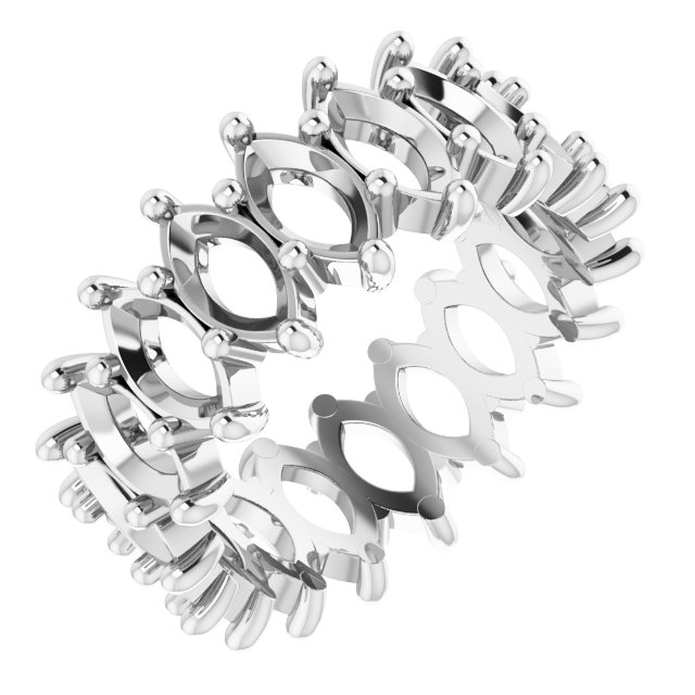 Shared-Prong Eternity Band
