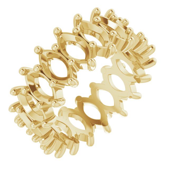 Shared-Prong Eternity Band