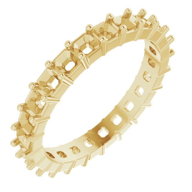 Shared-Prong Eternity Band