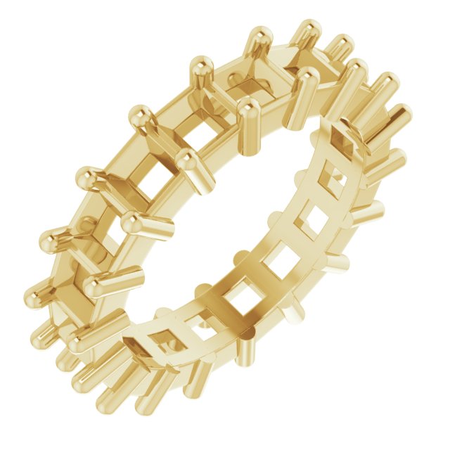 Shared-Prong Eternity Band