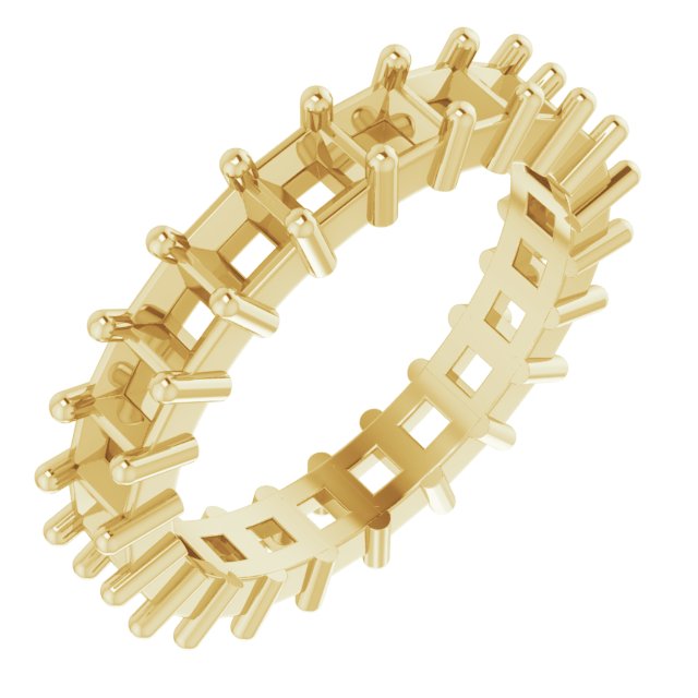 Shared-Prong Eternity Band