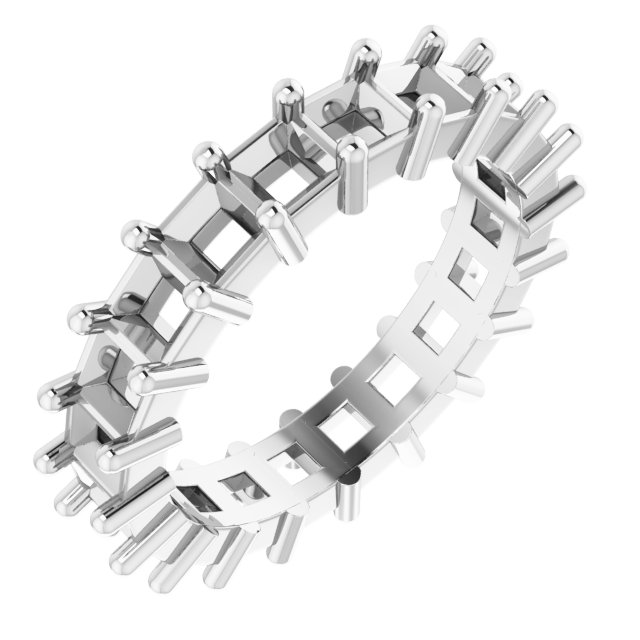 Shared-Prong Eternity Band