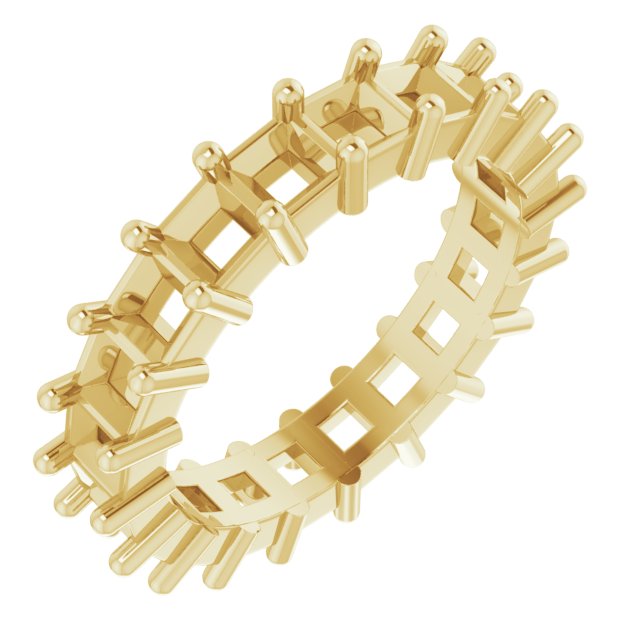 Shared-Prong Eternity Band
