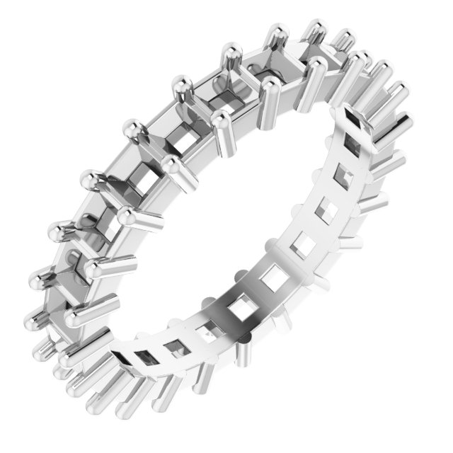 Shared-Prong Eternity Band