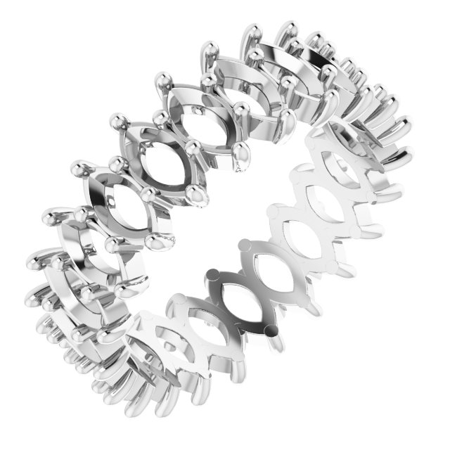 Shared-Prong Eternity Band