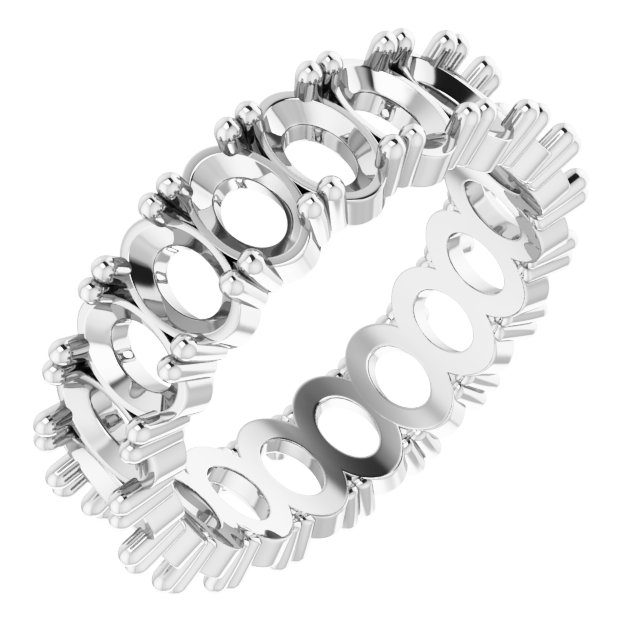 Shared-Prong Eternity Band
