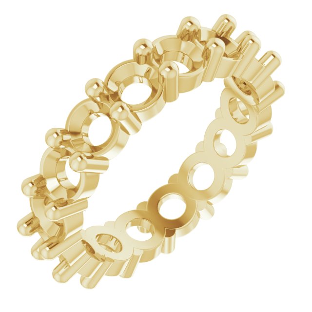 Shared-Prong Eternity Band