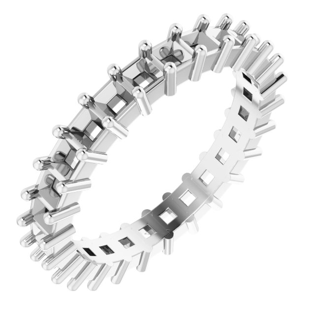 Shared-Prong Eternity Band