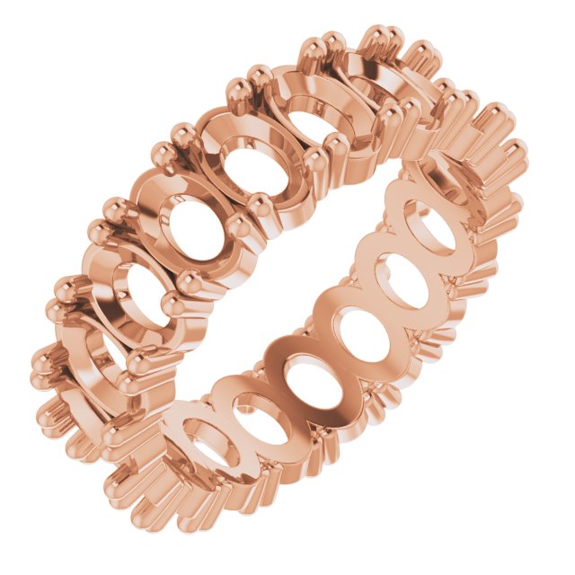 Shared-Prong Eternity Band