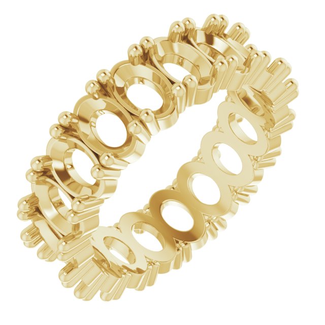 Shared-Prong Eternity Band