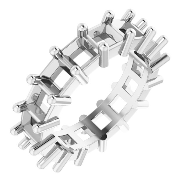 Shared-Prong Eternity Band