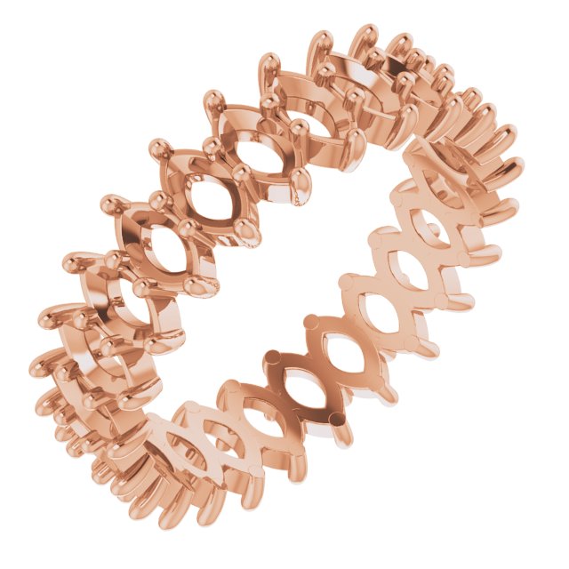 Shared-Prong Eternity Band