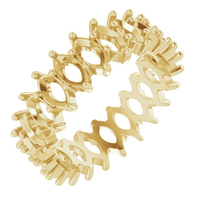 Shared-Prong Eternity Band