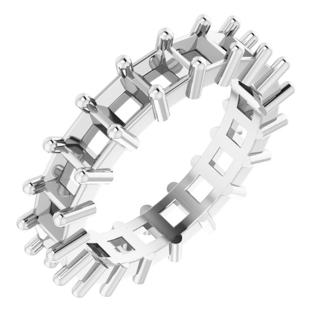 Shared-Prong Eternity Band