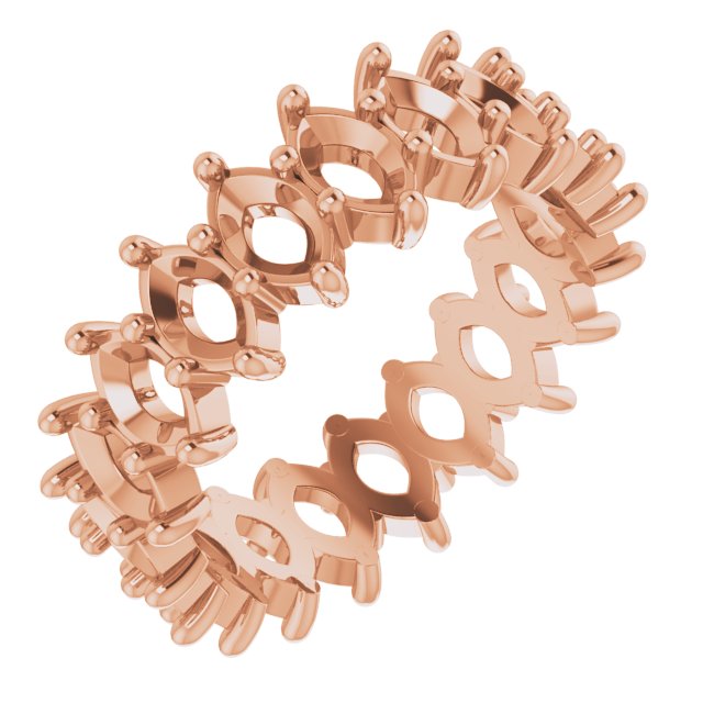 Shared-Prong Eternity Band