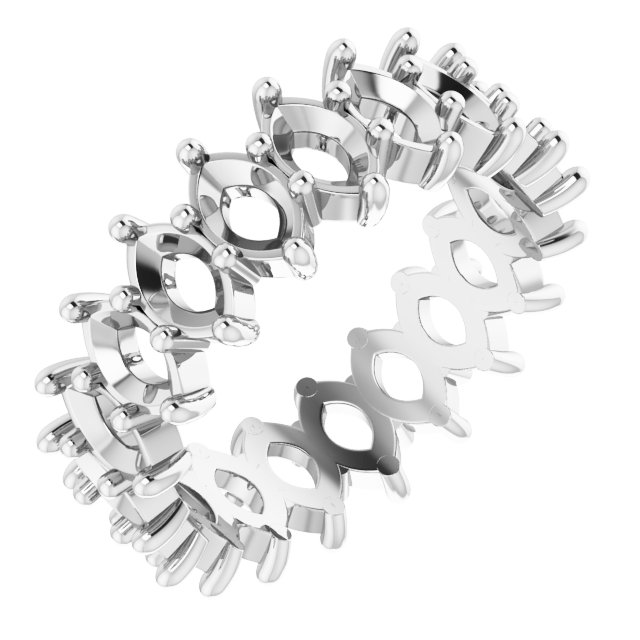 Shared-Prong Eternity Band