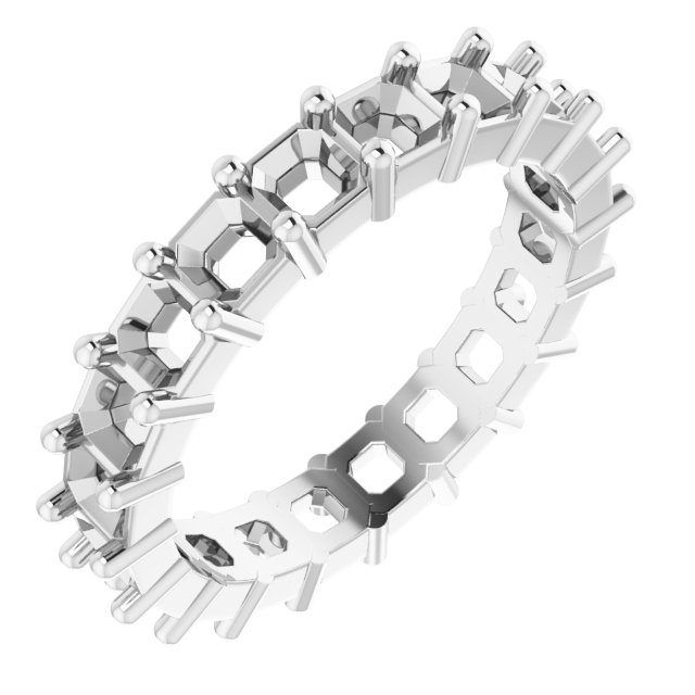 Shared-Prong Eternity Band