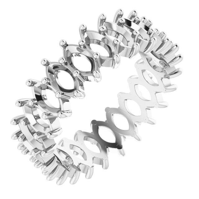 Shared-Prong Eternity Band