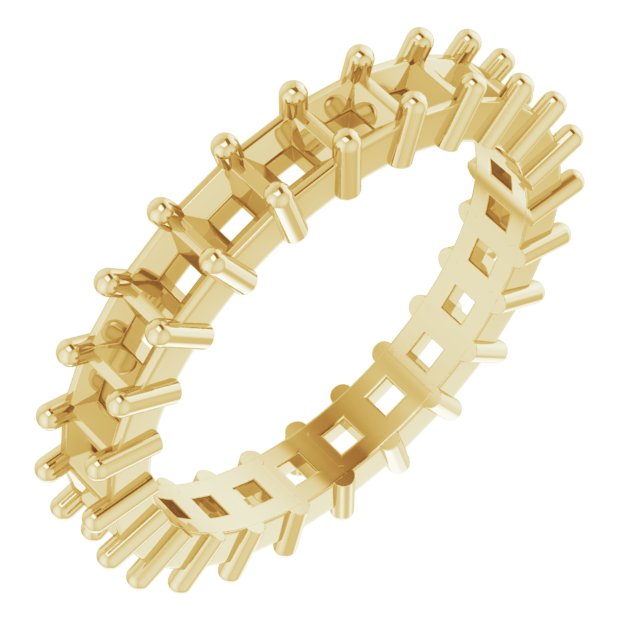 Shared-Prong Eternity Band