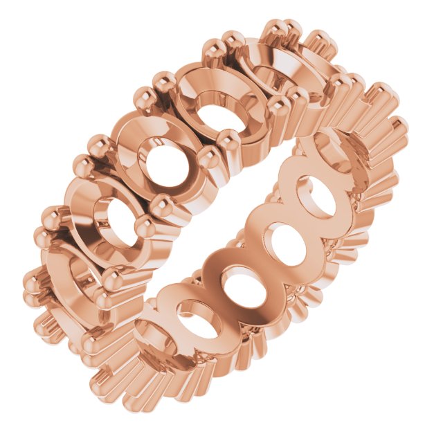 Shared-Prong Eternity Band