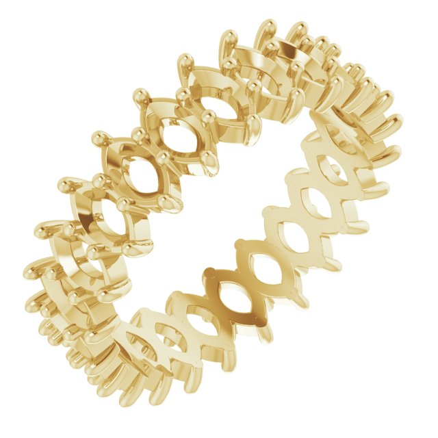 Shared-Prong Eternity Band