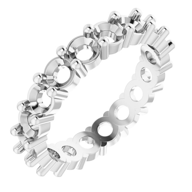 Shared-Prong Eternity Band