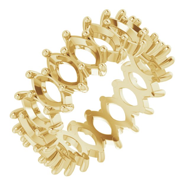 Shared-Prong Eternity Band