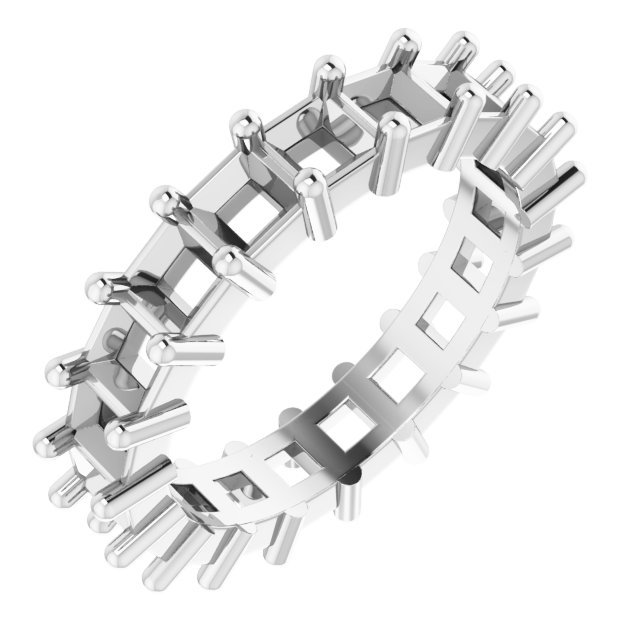 Shared-Prong Eternity Band